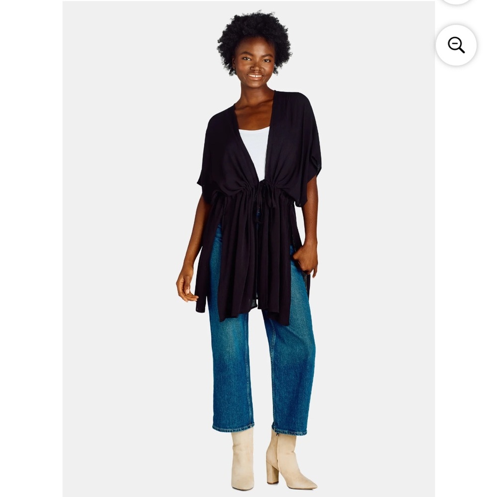 Time and Tru Black Swim Coverup